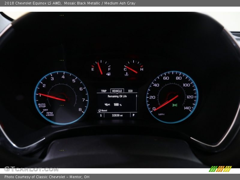 Mosaic Black Metallic / Medium Ash Gray 2018 Chevrolet Equinox LS AWD