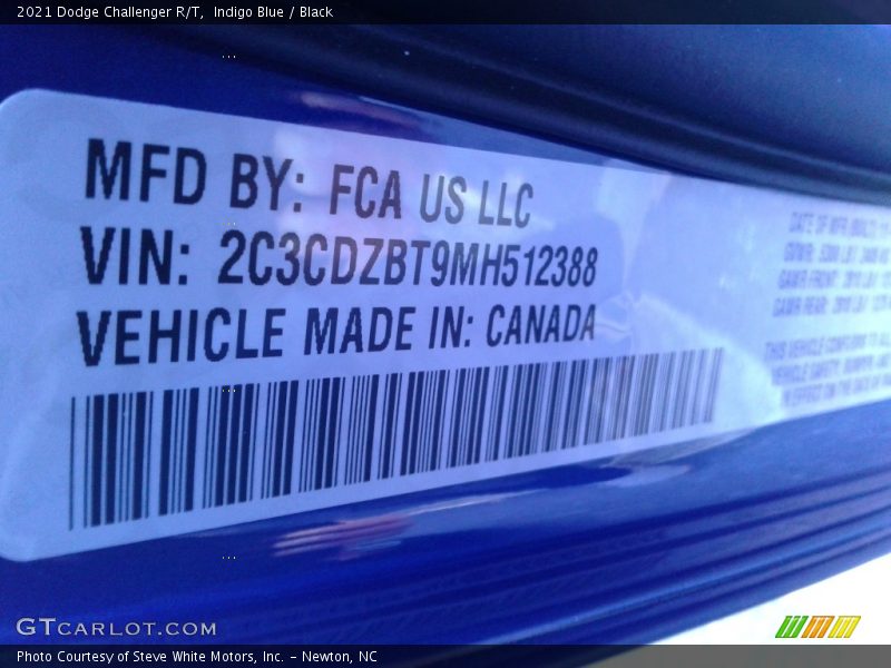 Indigo Blue / Black 2021 Dodge Challenger R/T