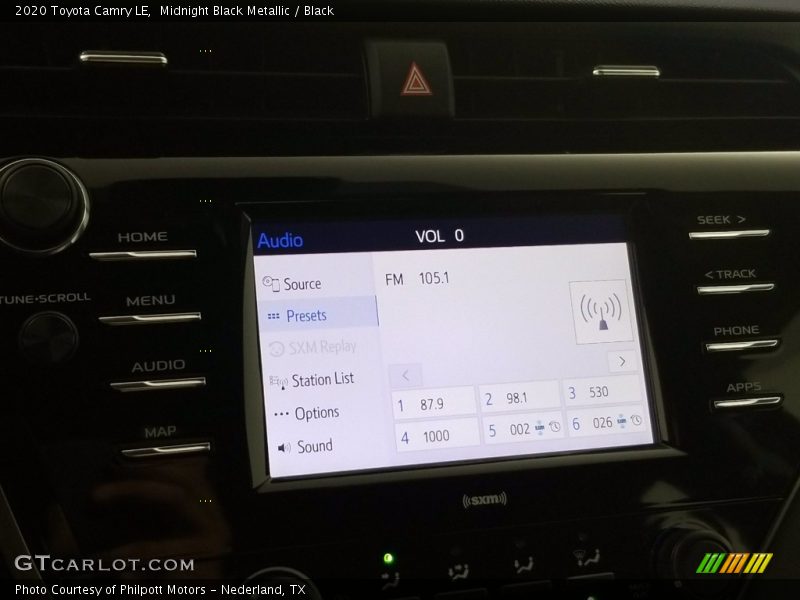 Midnight Black Metallic / Black 2020 Toyota Camry LE