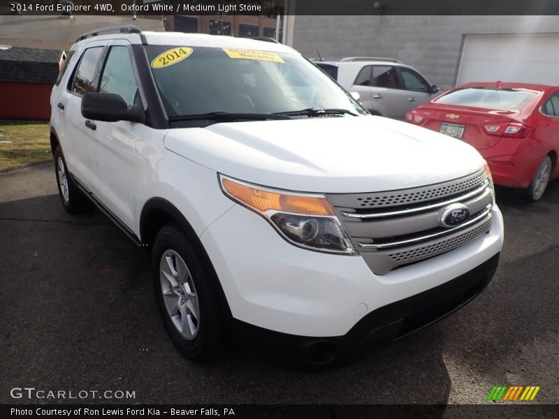 Oxford White / Medium Light Stone 2014 Ford Explorer 4WD
