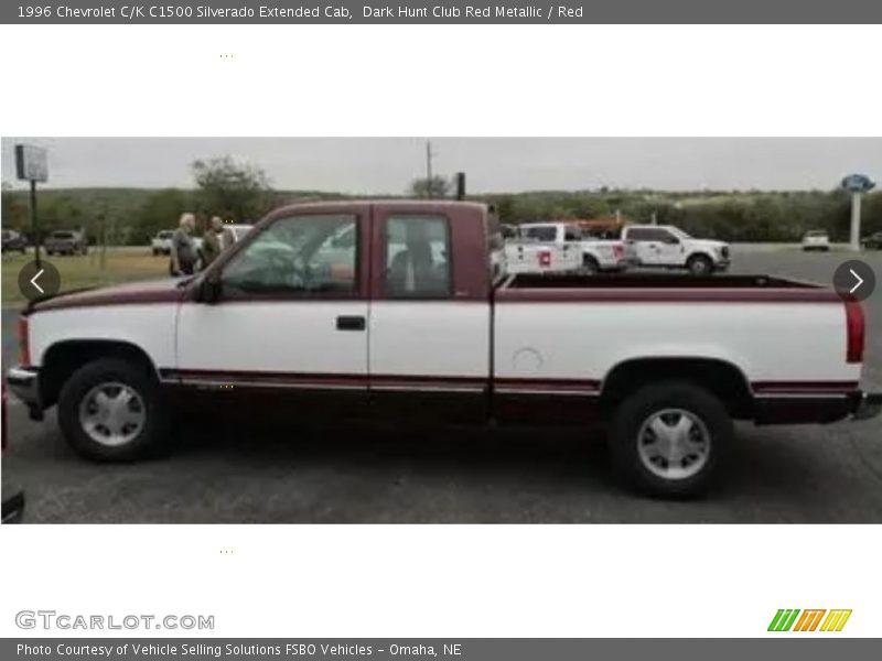Dark Hunt Club Red Metallic / Red 1996 Chevrolet C/K C1500 Silverado Extended Cab