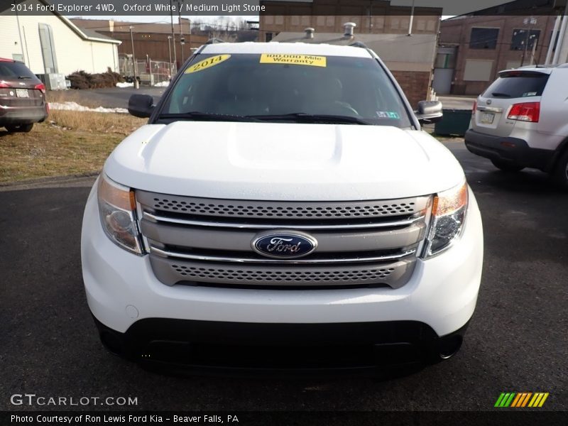 Oxford White / Medium Light Stone 2014 Ford Explorer 4WD