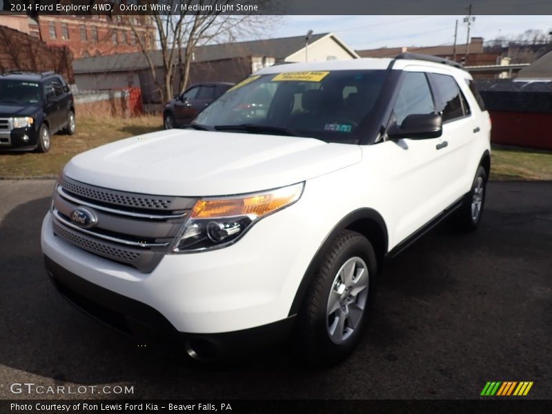 Oxford White / Medium Light Stone 2014 Ford Explorer 4WD