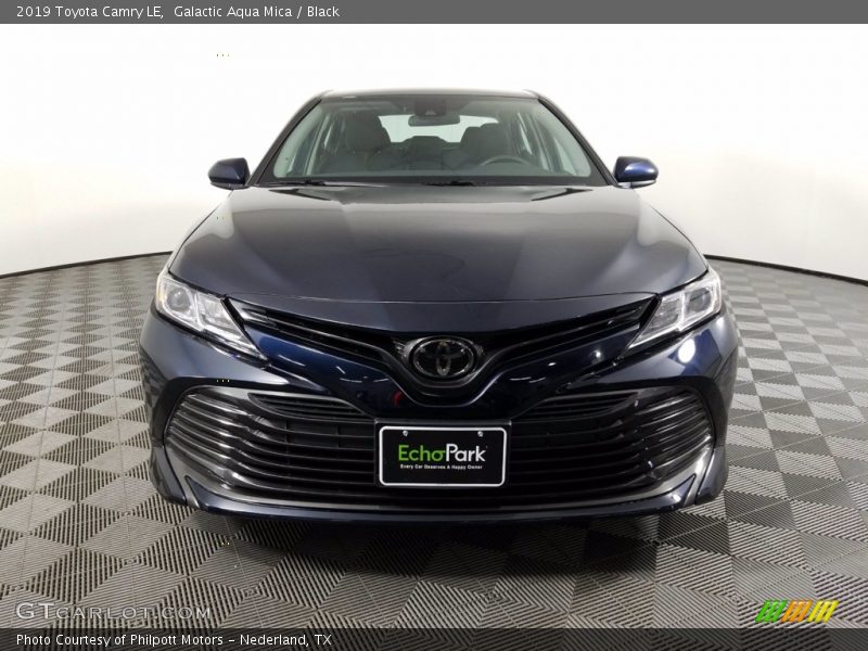 Galactic Aqua Mica / Black 2019 Toyota Camry LE