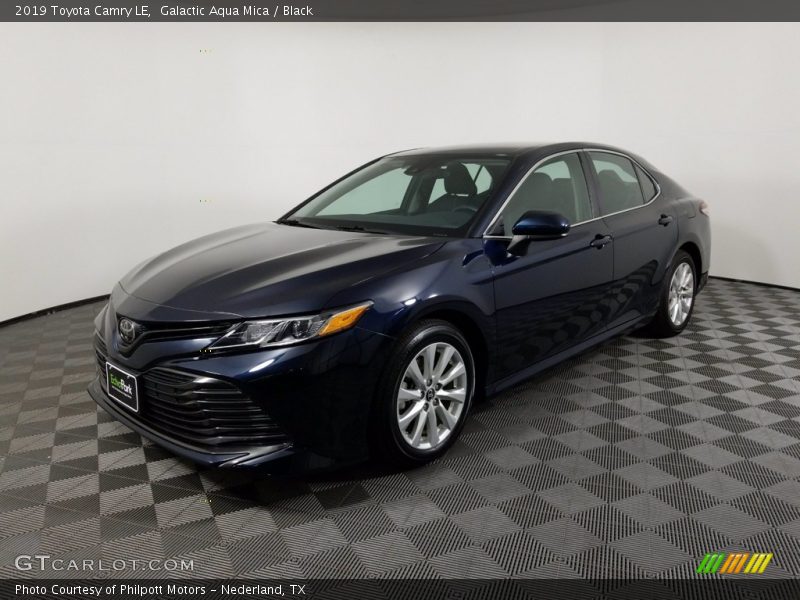Galactic Aqua Mica / Black 2019 Toyota Camry LE