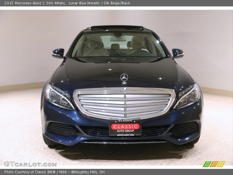 Lunar Blue Metallic / Silk Beige/Black 2015 Mercedes-Benz C 300 4Matic