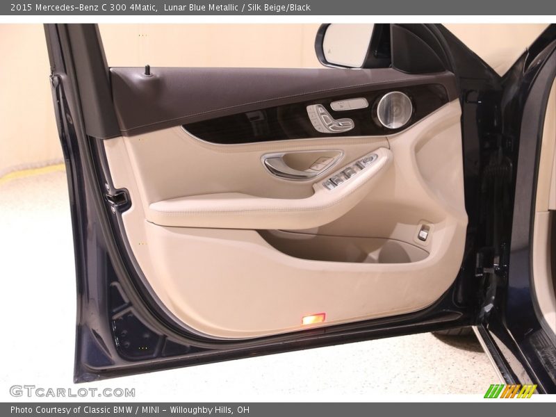 Lunar Blue Metallic / Silk Beige/Black 2015 Mercedes-Benz C 300 4Matic