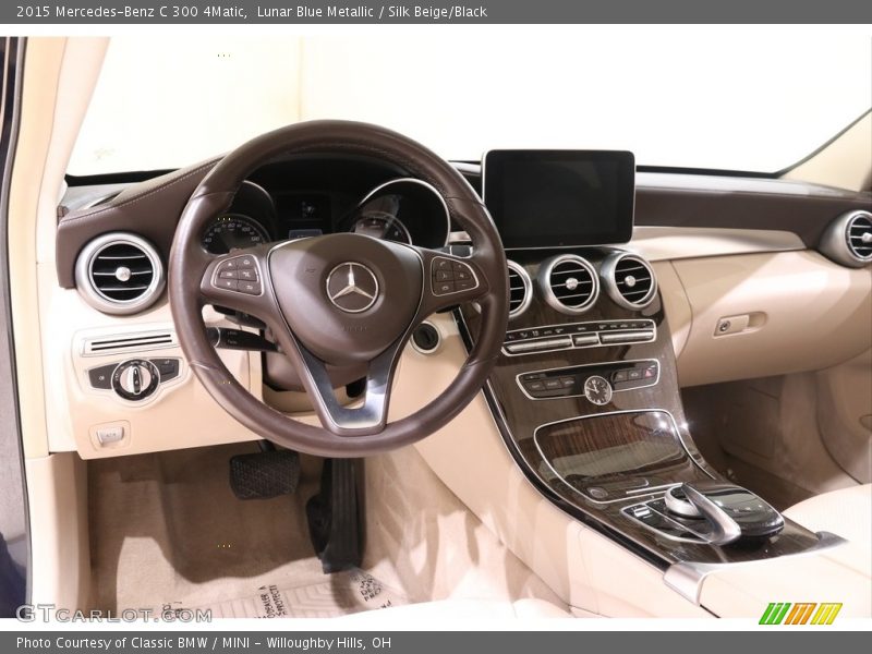 Lunar Blue Metallic / Silk Beige/Black 2015 Mercedes-Benz C 300 4Matic