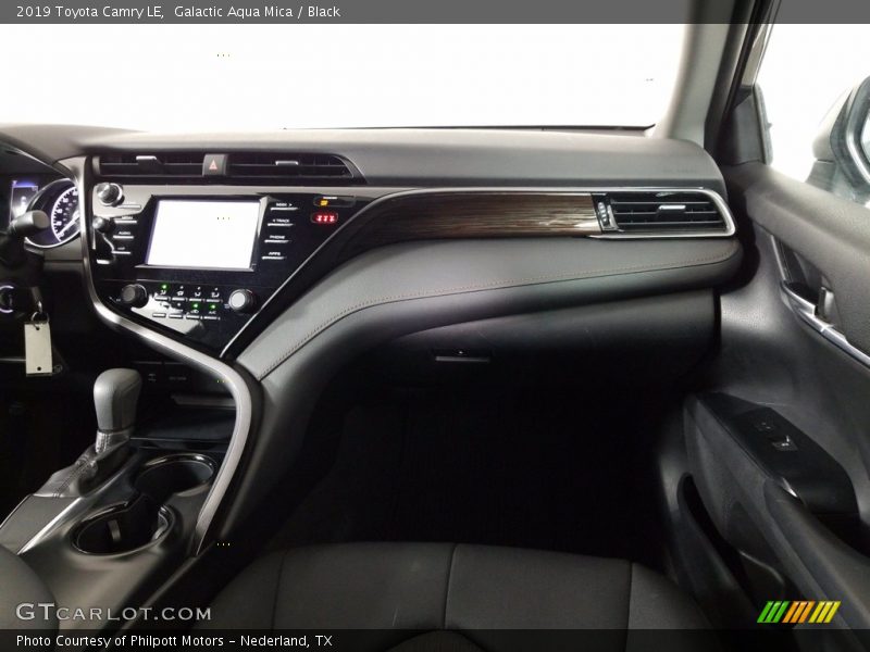 Galactic Aqua Mica / Black 2019 Toyota Camry LE