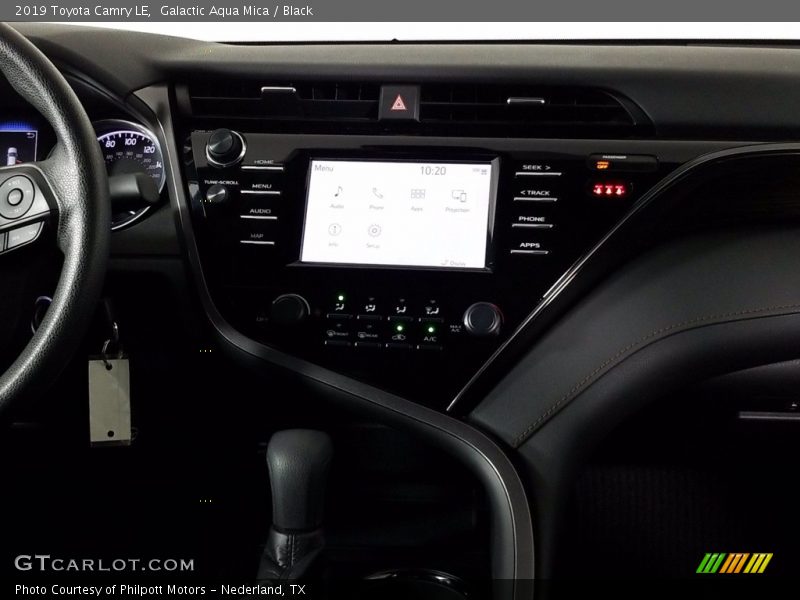 Galactic Aqua Mica / Black 2019 Toyota Camry LE