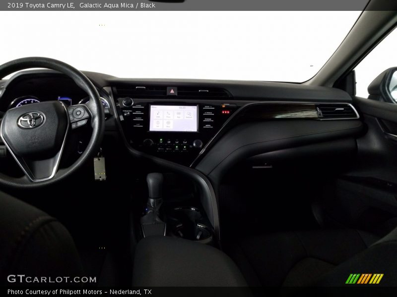 Galactic Aqua Mica / Black 2019 Toyota Camry LE