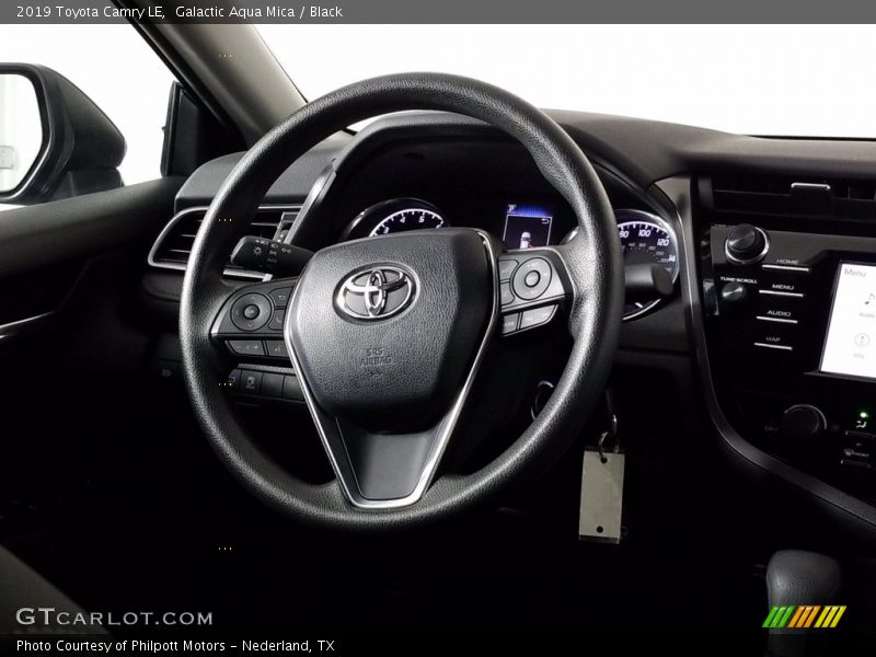 Galactic Aqua Mica / Black 2019 Toyota Camry LE