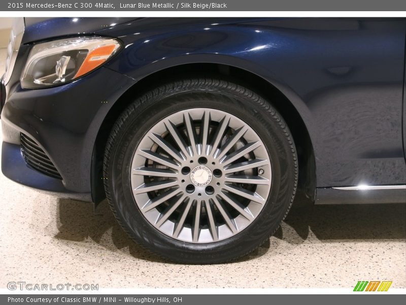 Lunar Blue Metallic / Silk Beige/Black 2015 Mercedes-Benz C 300 4Matic
