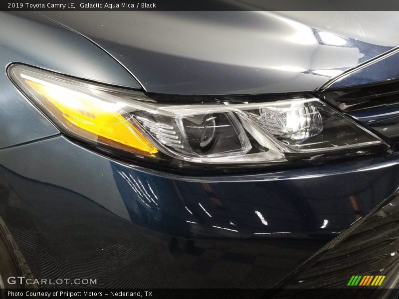 Galactic Aqua Mica / Black 2019 Toyota Camry LE