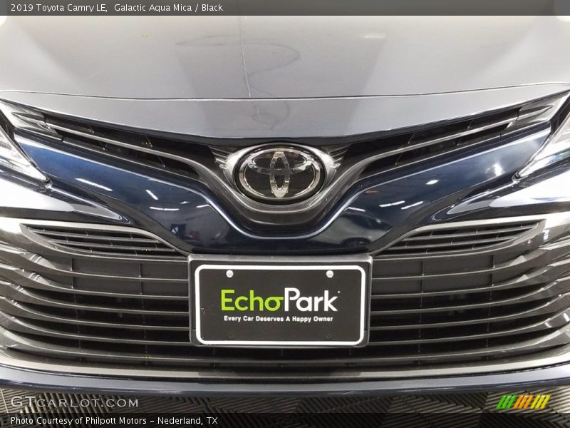 Galactic Aqua Mica / Black 2019 Toyota Camry LE
