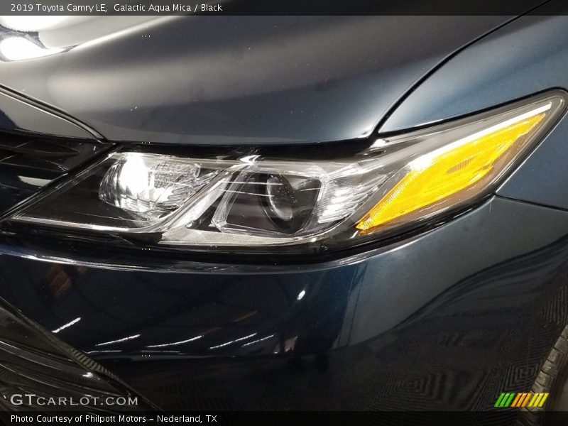 Galactic Aqua Mica / Black 2019 Toyota Camry LE