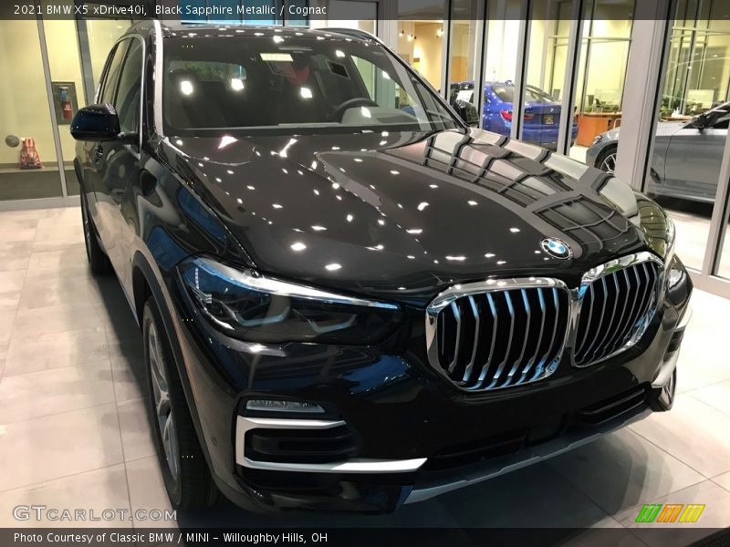 Black Sapphire Metallic / Cognac 2021 BMW X5 xDrive40i