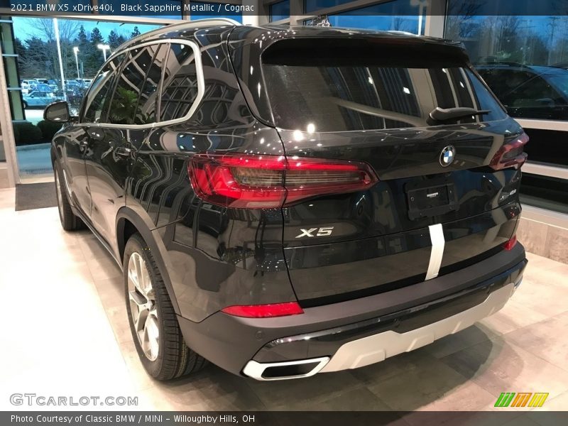 Black Sapphire Metallic / Cognac 2021 BMW X5 xDrive40i