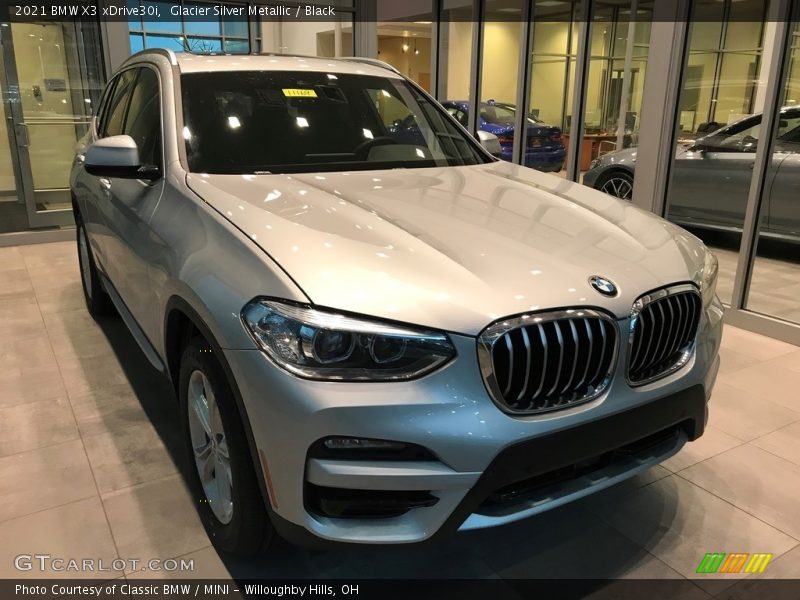 Glacier Silver Metallic / Black 2021 BMW X3 xDrive30i