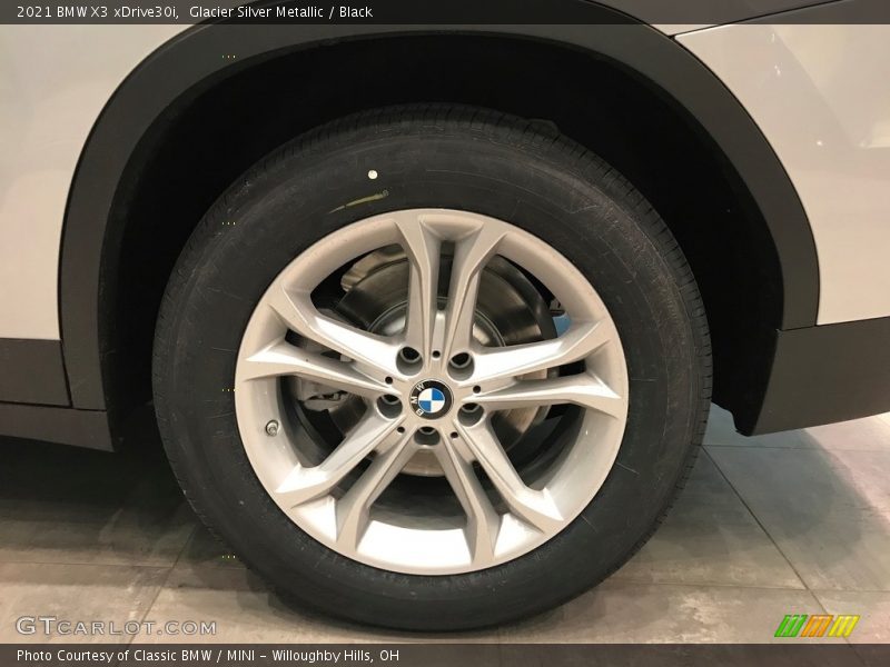 Glacier Silver Metallic / Black 2021 BMW X3 xDrive30i