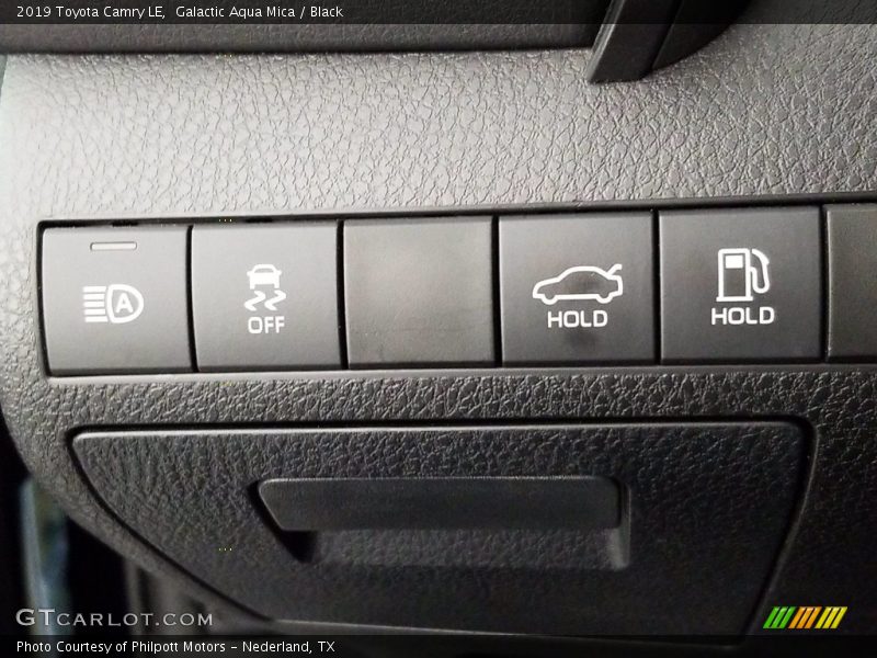 Galactic Aqua Mica / Black 2019 Toyota Camry LE