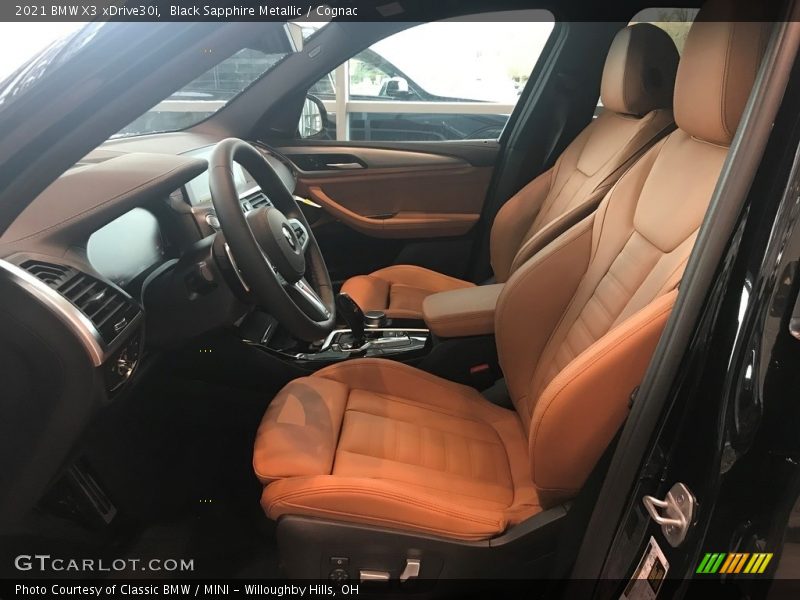 Black Sapphire Metallic / Cognac 2021 BMW X3 xDrive30i