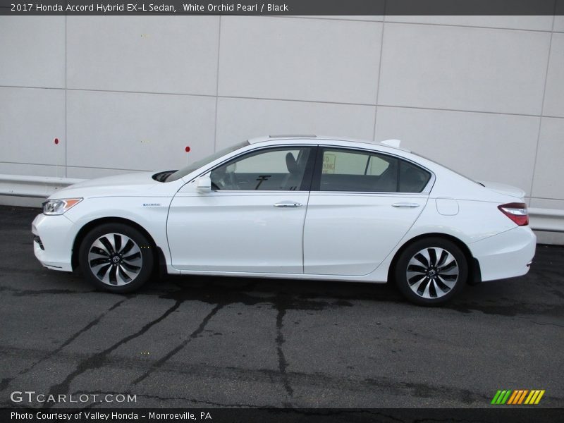 White Orchid Pearl / Black 2017 Honda Accord Hybrid EX-L Sedan