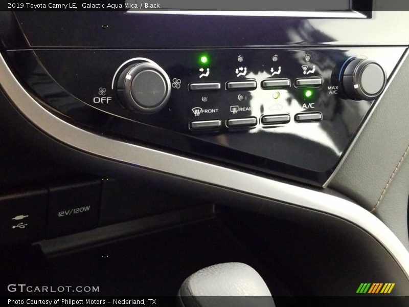 Galactic Aqua Mica / Black 2019 Toyota Camry LE