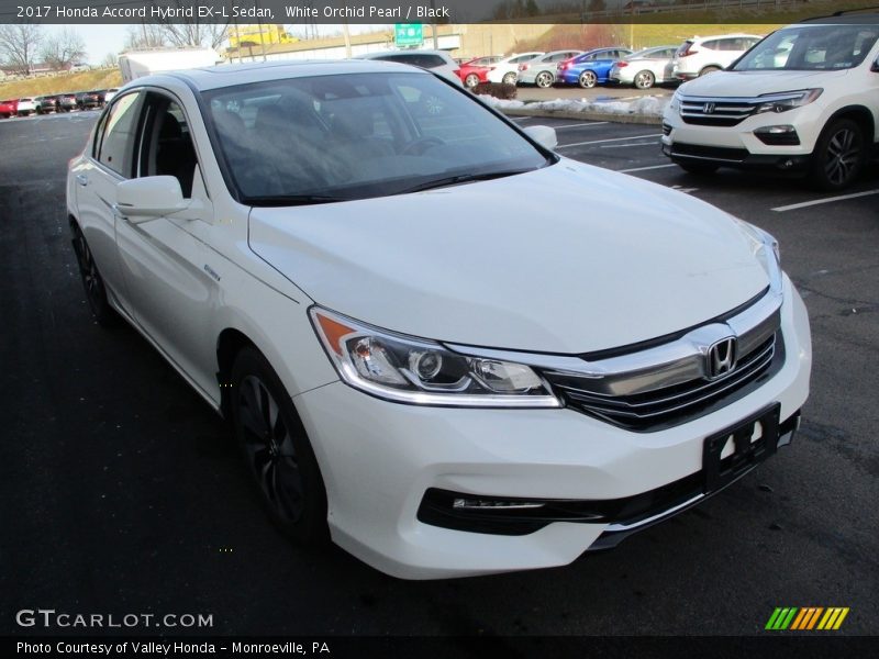 White Orchid Pearl / Black 2017 Honda Accord Hybrid EX-L Sedan