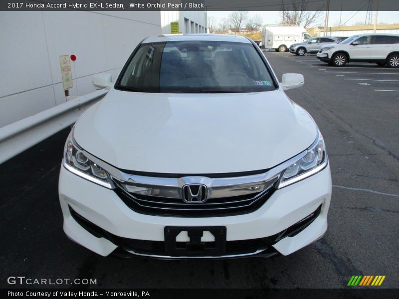 White Orchid Pearl / Black 2017 Honda Accord Hybrid EX-L Sedan