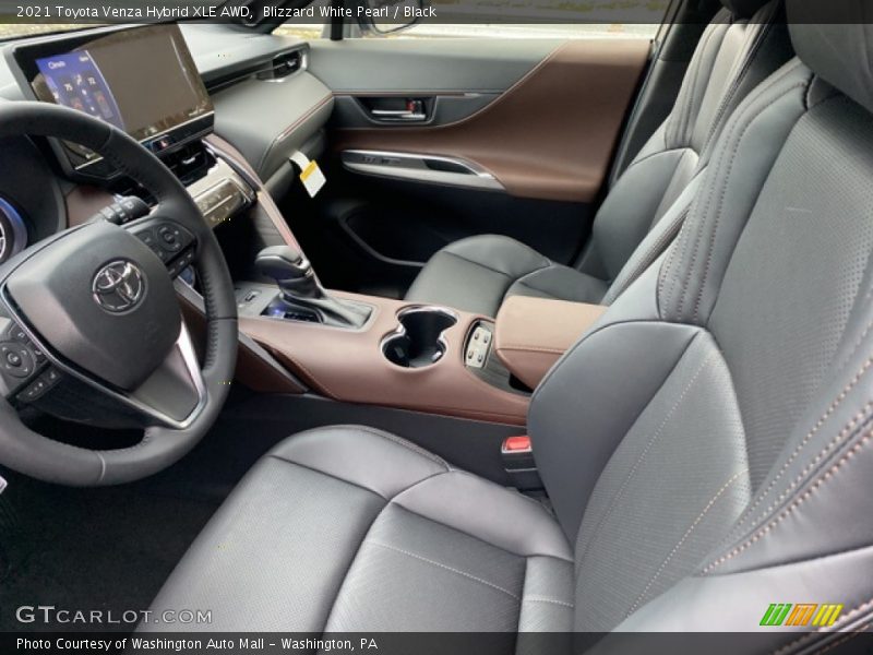 Blizzard White Pearl / Black 2021 Toyota Venza Hybrid XLE AWD