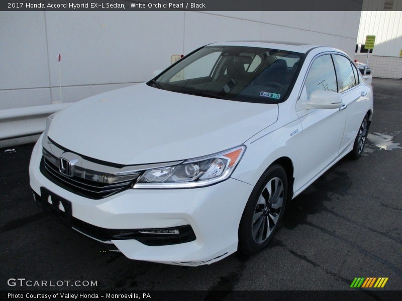 White Orchid Pearl / Black 2017 Honda Accord Hybrid EX-L Sedan