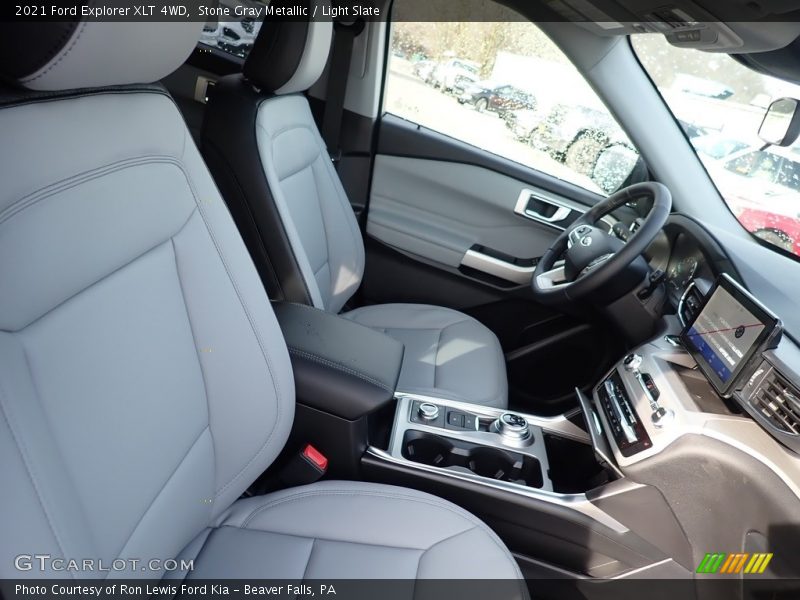 Stone Gray Metallic / Light Slate 2021 Ford Explorer XLT 4WD