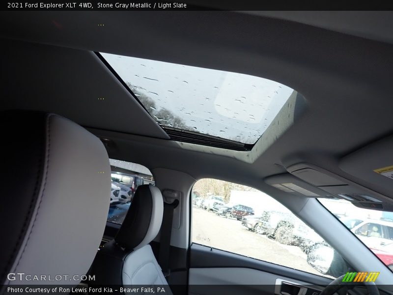 Stone Gray Metallic / Light Slate 2021 Ford Explorer XLT 4WD