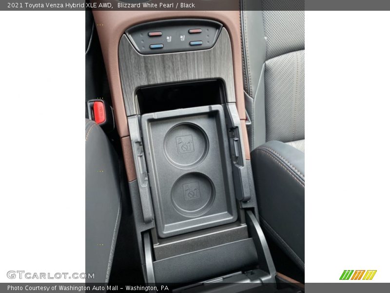 Blizzard White Pearl / Black 2021 Toyota Venza Hybrid XLE AWD