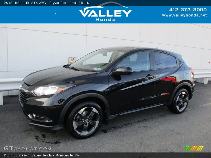 Crystal Black Pearl / Black 2018 Honda HR-V EX AWD