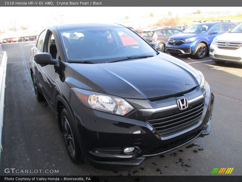 Crystal Black Pearl / Black 2018 Honda HR-V EX AWD