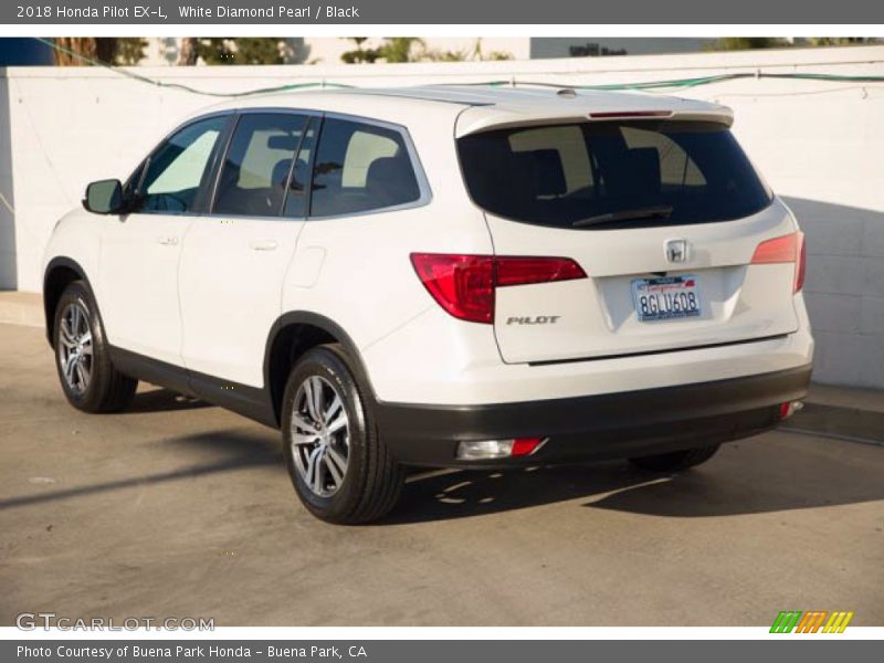 White Diamond Pearl / Black 2018 Honda Pilot EX-L