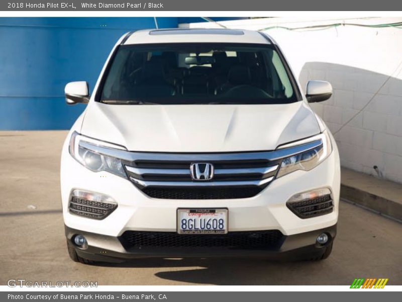 White Diamond Pearl / Black 2018 Honda Pilot EX-L