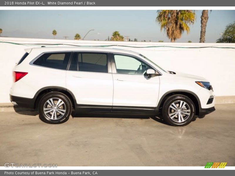 White Diamond Pearl / Black 2018 Honda Pilot EX-L