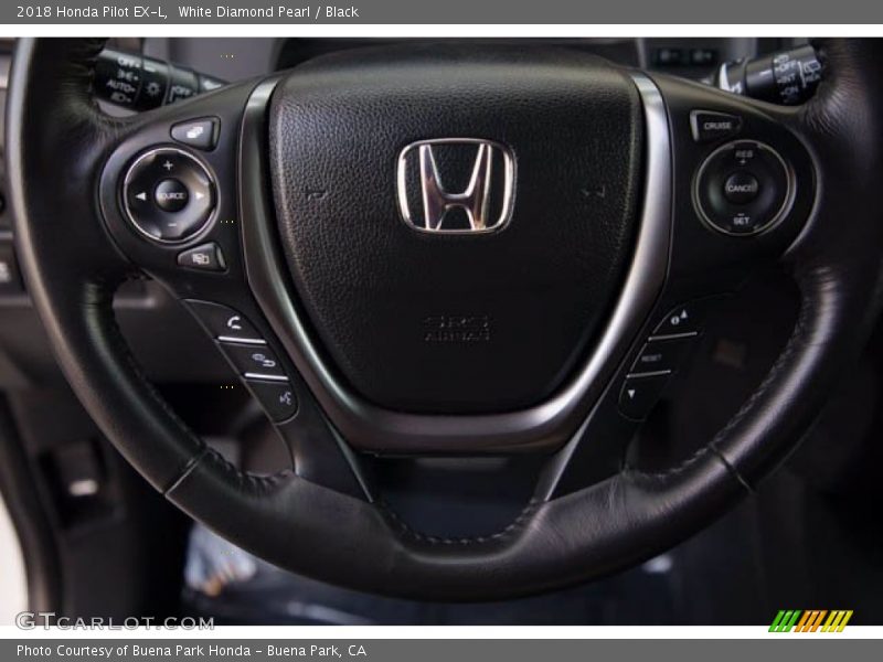 White Diamond Pearl / Black 2018 Honda Pilot EX-L
