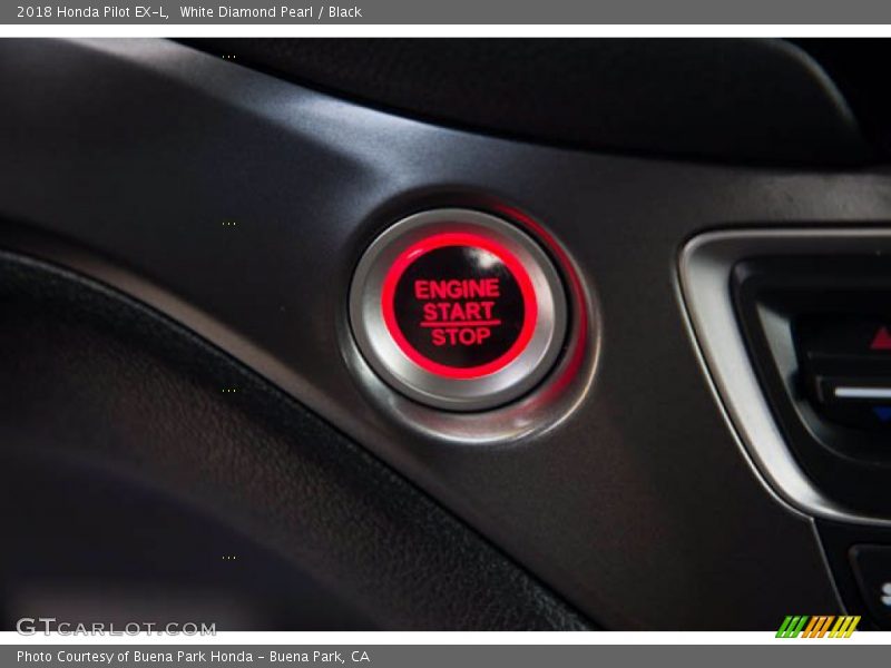 White Diamond Pearl / Black 2018 Honda Pilot EX-L