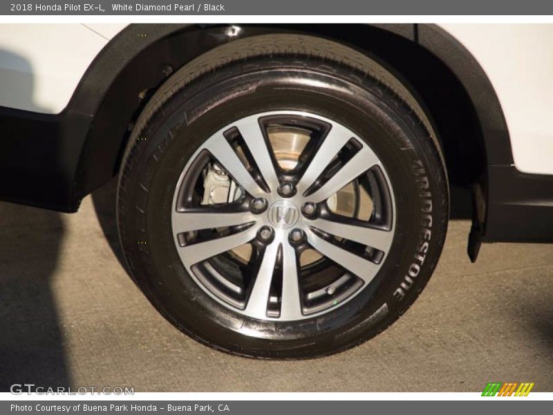 White Diamond Pearl / Black 2018 Honda Pilot EX-L