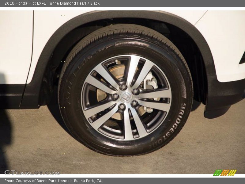 White Diamond Pearl / Black 2018 Honda Pilot EX-L