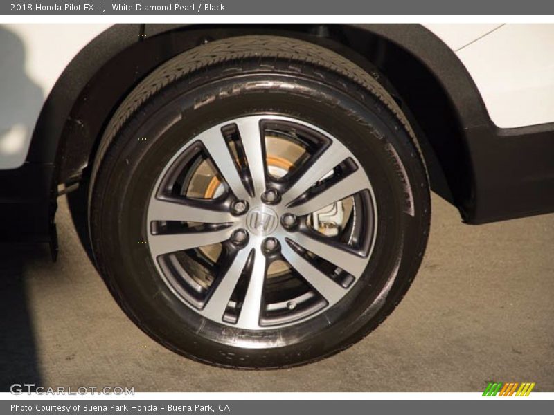 White Diamond Pearl / Black 2018 Honda Pilot EX-L
