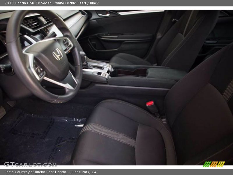White Orchid Pearl / Black 2018 Honda Civic EX Sedan