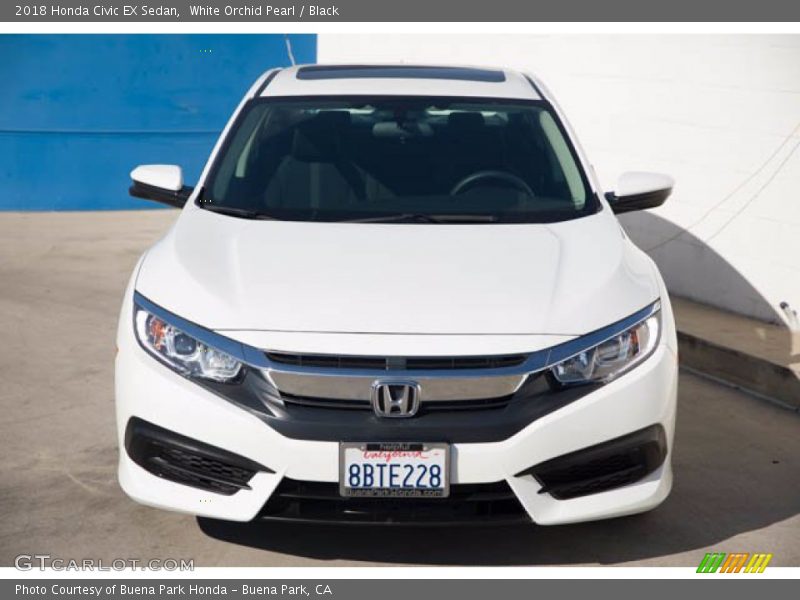 White Orchid Pearl / Black 2018 Honda Civic EX Sedan