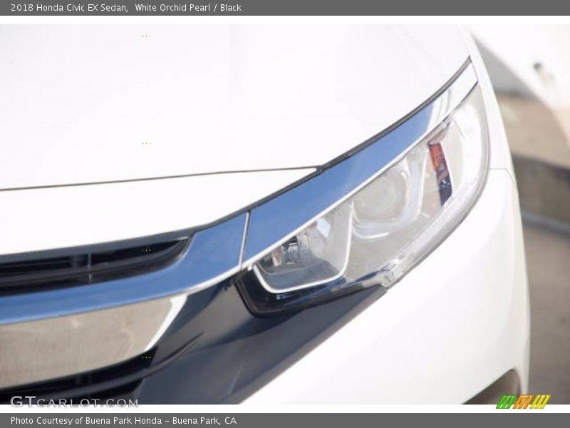 White Orchid Pearl / Black 2018 Honda Civic EX Sedan