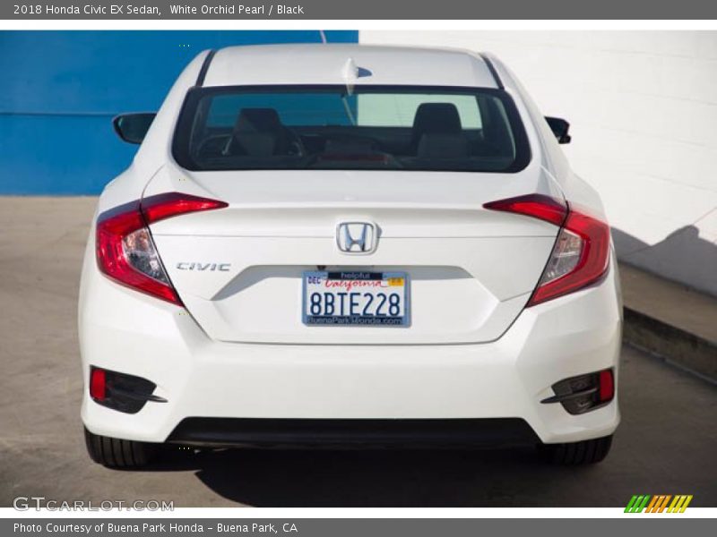 White Orchid Pearl / Black 2018 Honda Civic EX Sedan