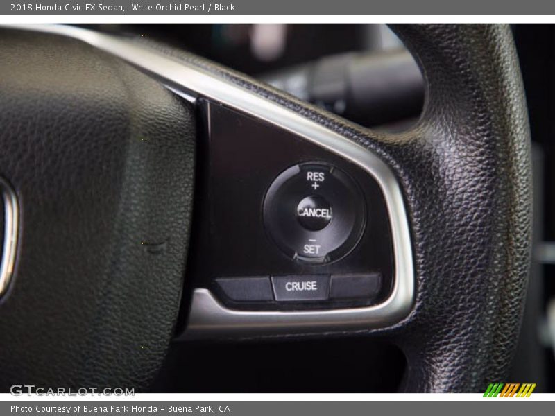 White Orchid Pearl / Black 2018 Honda Civic EX Sedan